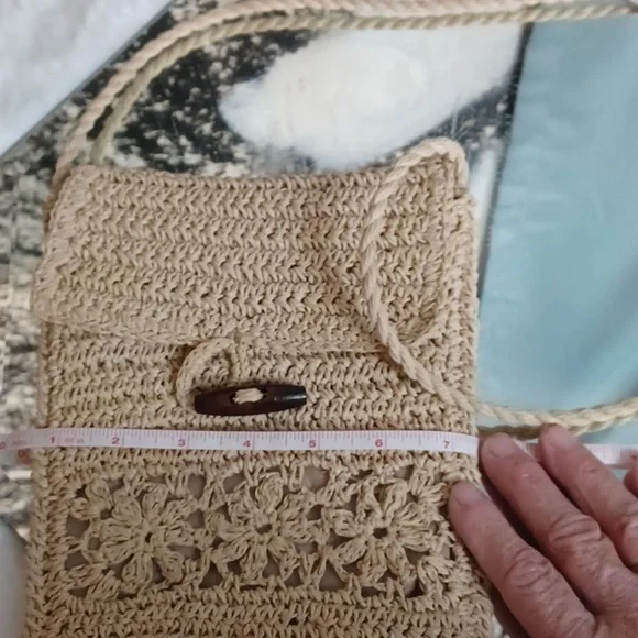 HandMade Wicker‎ Body Bag Purse - Picture 8 of 9